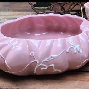 Pretty Pink Spaghetti Swirl Beauce Beauceware Planter Bowl MCM
